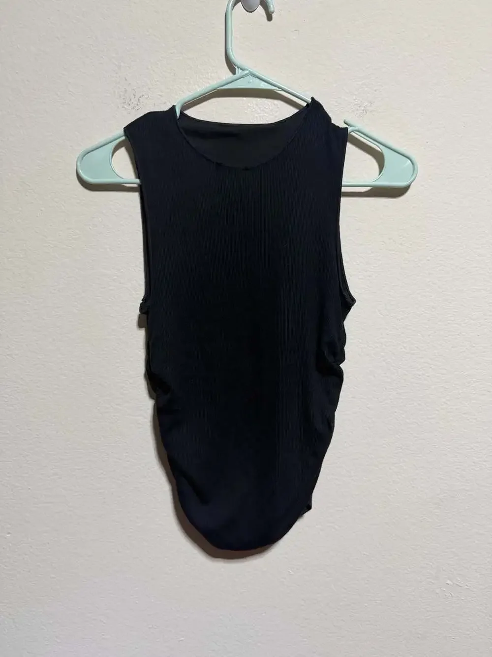 Alo Yoga Ribbed Ruched Side Tank Top